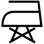 Symbol ohne Dampf bügeln