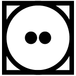 Symbol Trommeltrockner bei mittlerer Temperatur