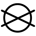 Symbol chemische Reinigung unerwünscht